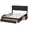 Baxton Studio Braylon Transitional Charcoal Grey Fabric and Dark Brown Finished Wood 3-Drawer Platform Bed-Full 232-13076-ZORO - alternate 8